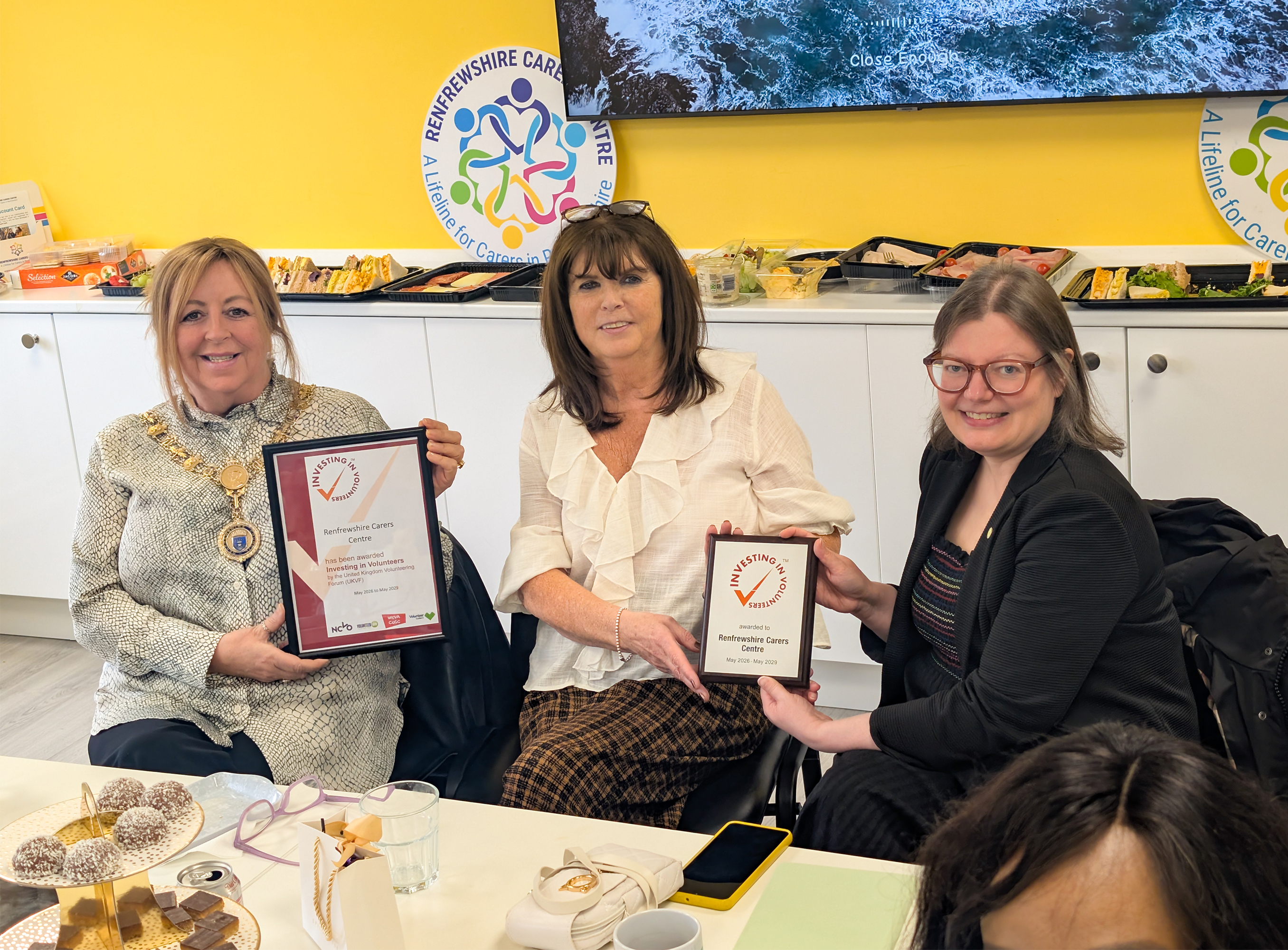 Renfrewshire Carers Centre have received the Investing in Volunteers Award 2026
