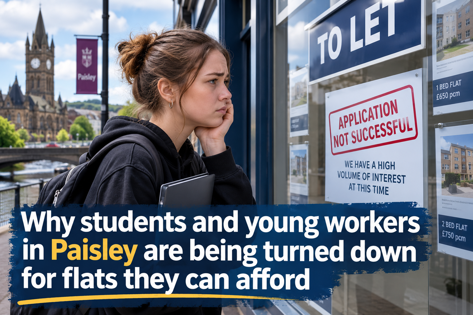 Why students and young workers in Paisley are being turned down for flats they can afford