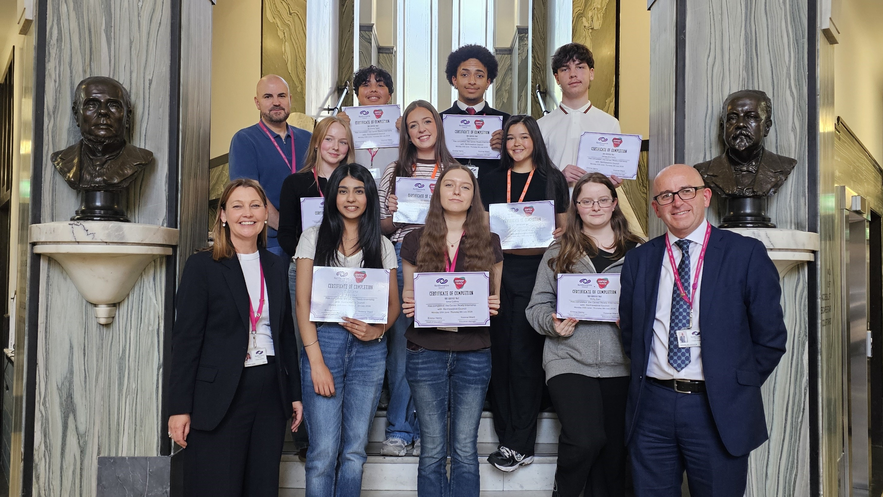 Paid summer internships help Renfrewshire's young people get Career Ready