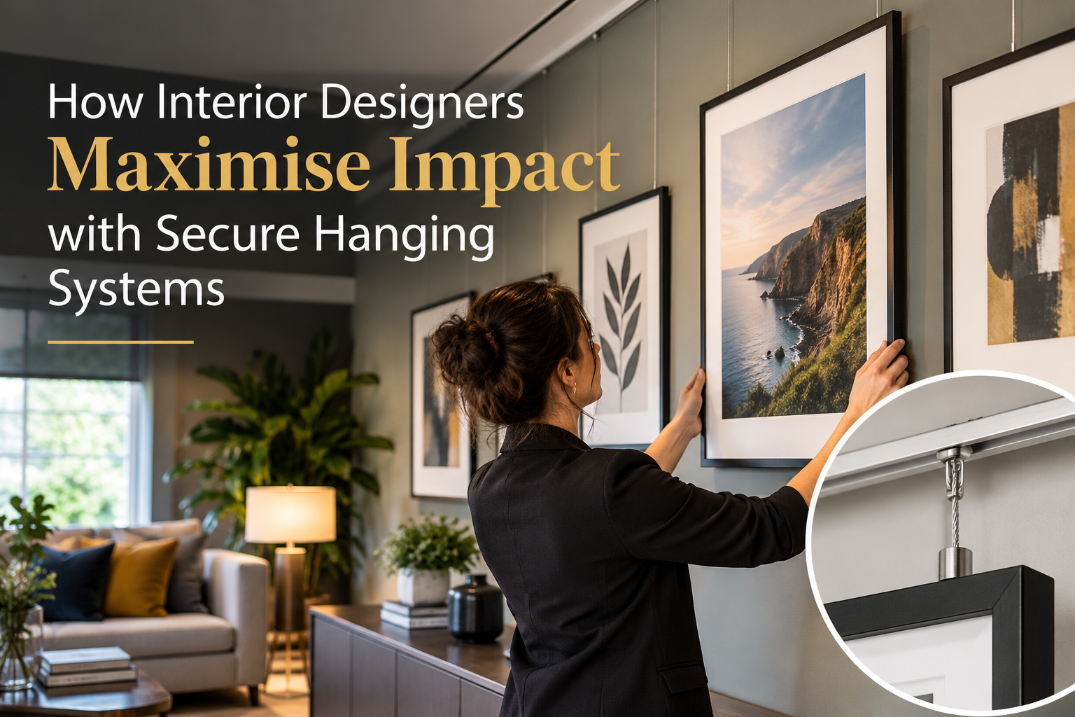 How Interior Designers Maximise Impact with Secure Hanging Systems
