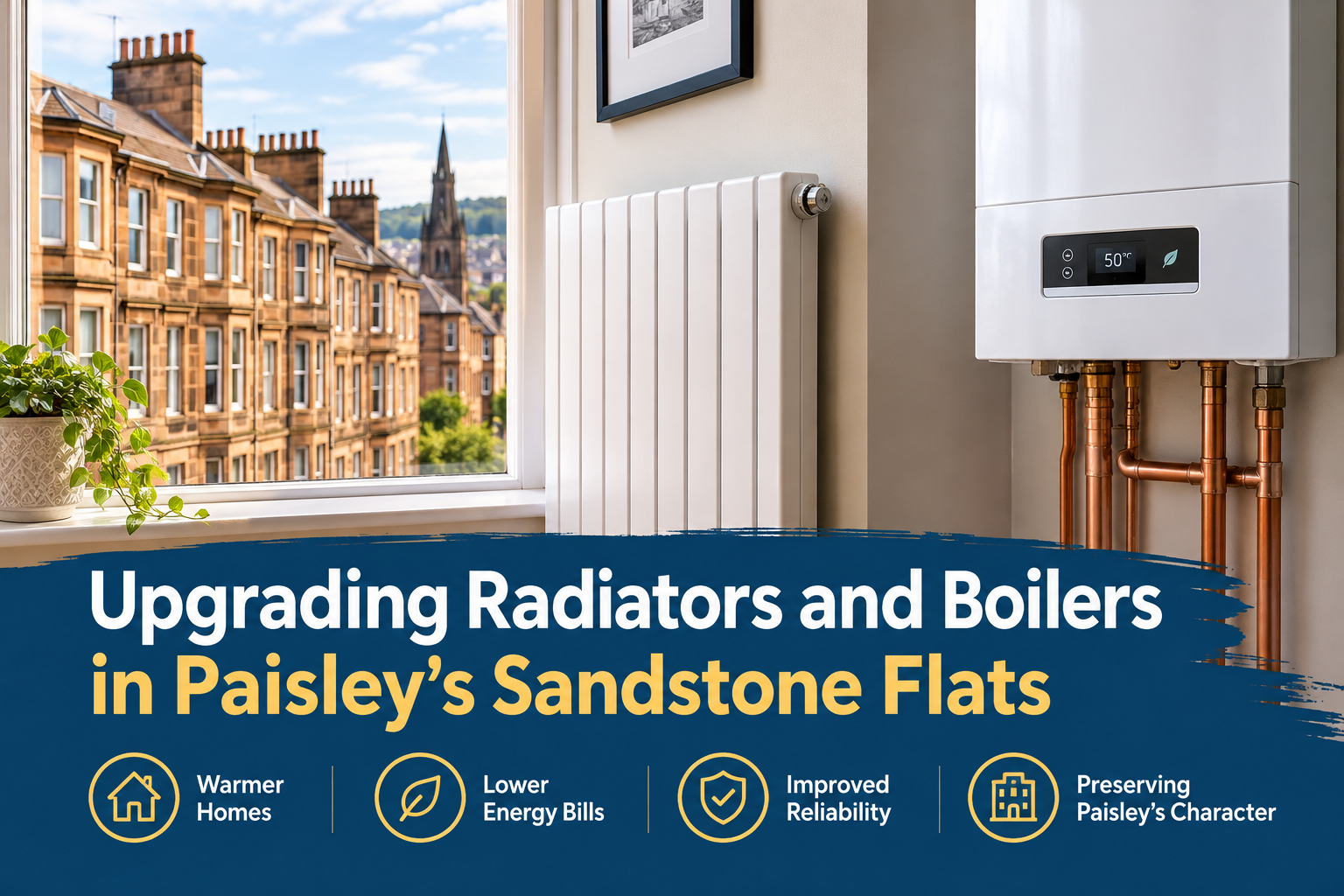 Upgrading Radiators and Boilers in Paisley’s Sandstone Flats