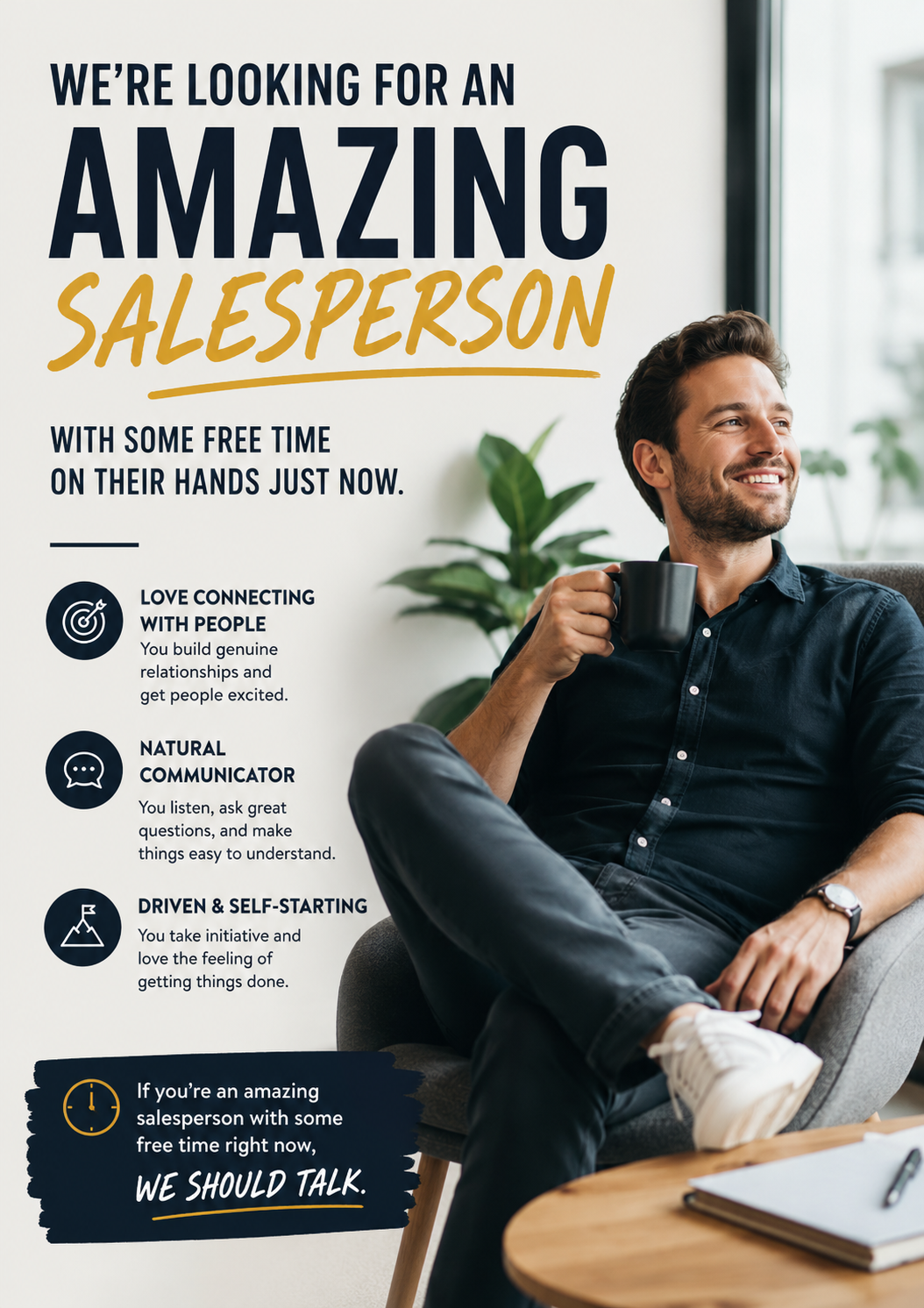 Do You Know an Amazing Salesperson with Some Free Time Just Now?