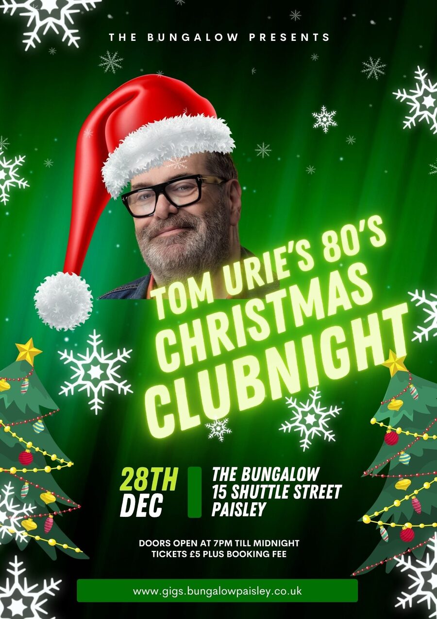 Tom Urie's 80's Christmas Club Night poster