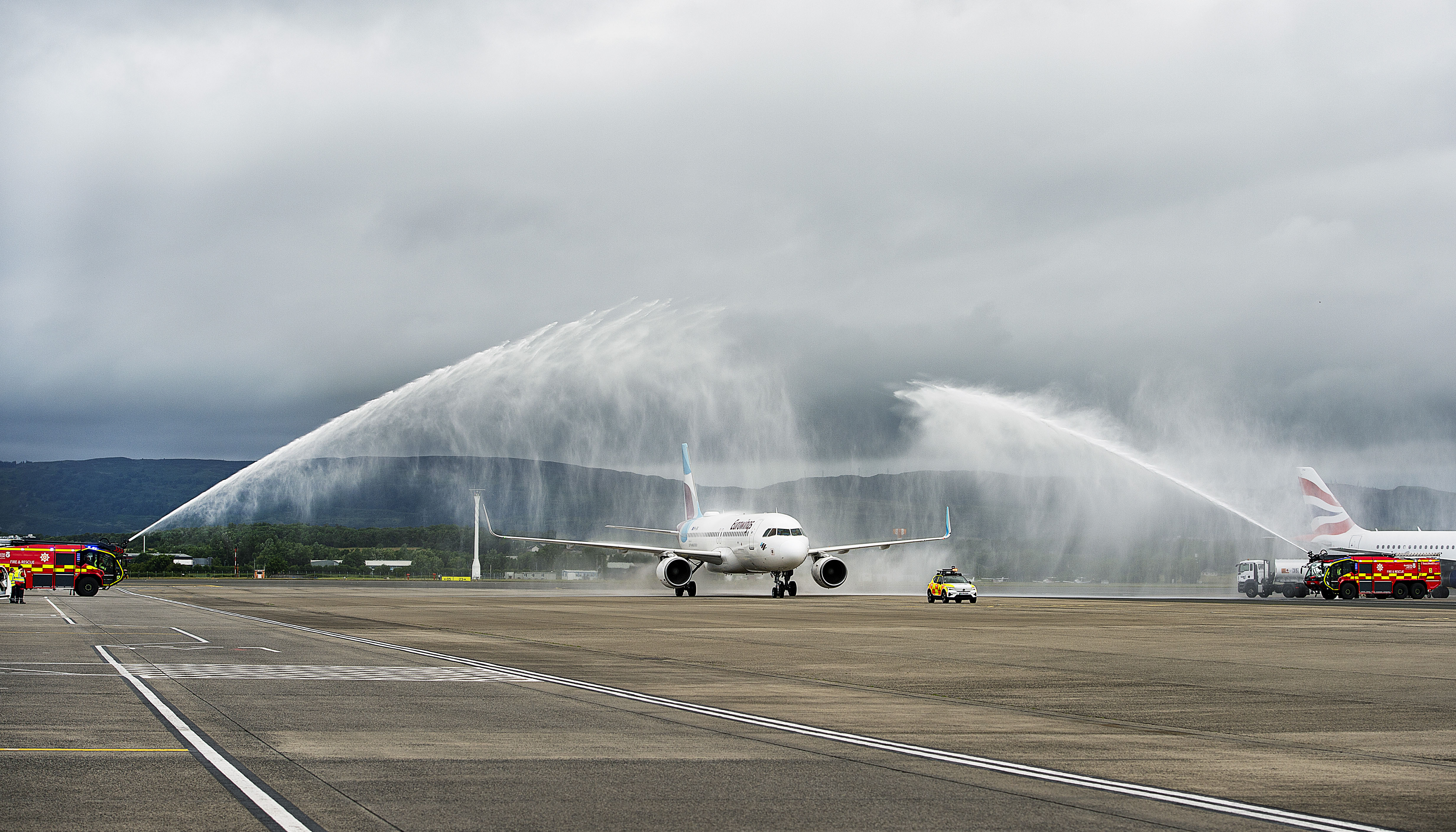 Eurowings inaugural flight to Hanover departs from Glasgow Airport