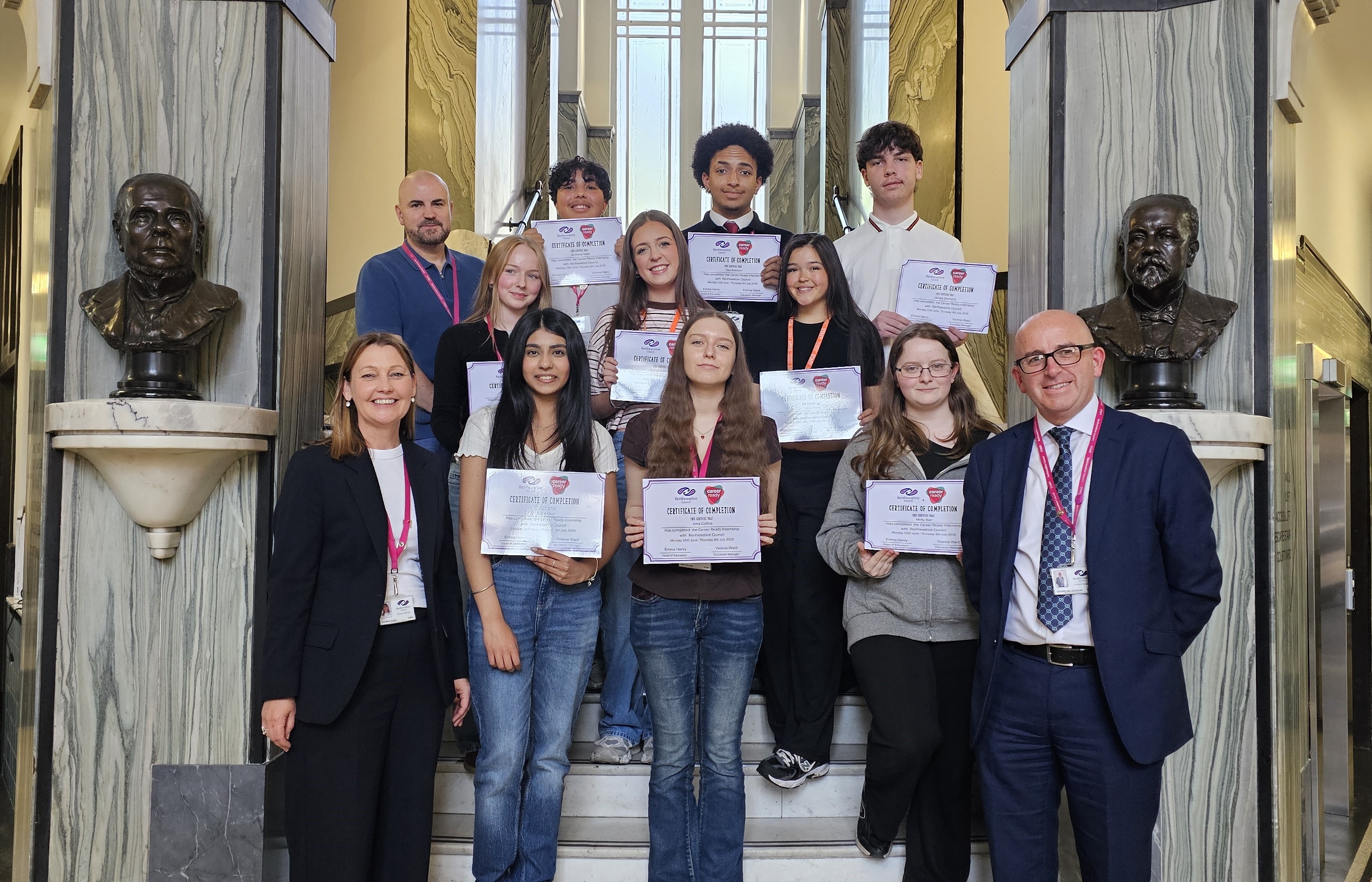 Paid summer internships help Renfrewshire's young people get Career Ready